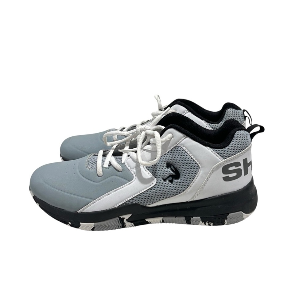 Shaq Men's Scion Low Top Basketball Shoes gray white size 8